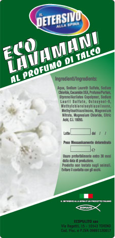 Sapone alla Spina Eco Lavamani Al profumo di talco